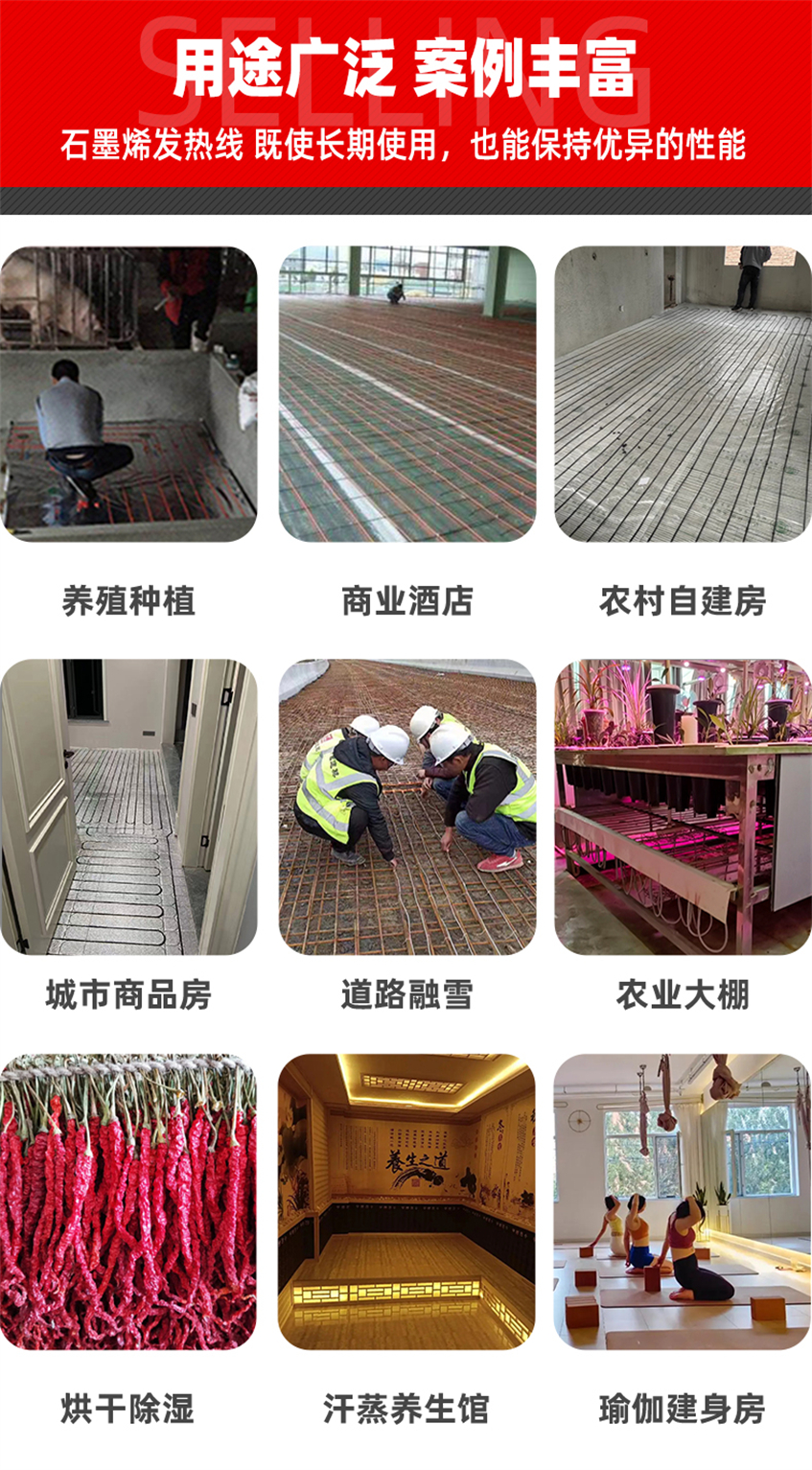 24K-環(huán)保黑石墨烯電地暖發(fā)熱線